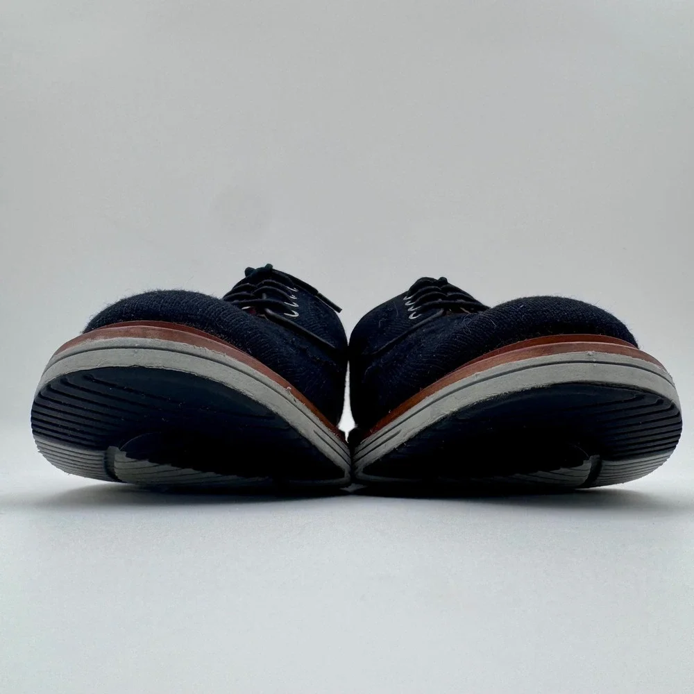 EUC Johnston & Murphy XC4 TRUFOAM Prentiss Knit Black Dress Shoes‎ Mens 10.5M